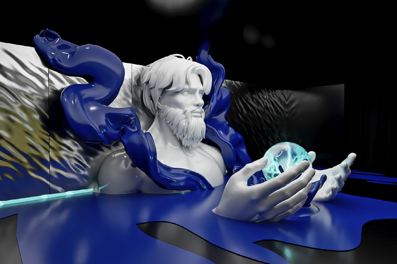 Национальный центр Россия в Красноярске - фигура Енисея