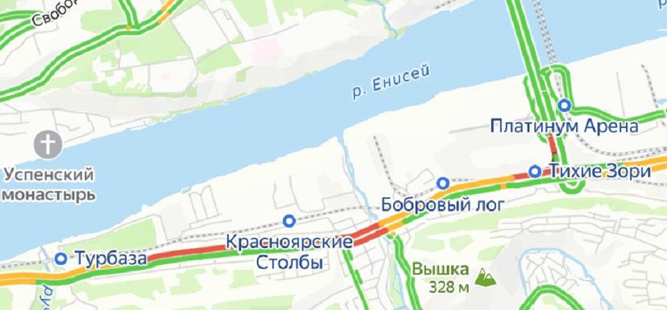 пробка в городе в выходной