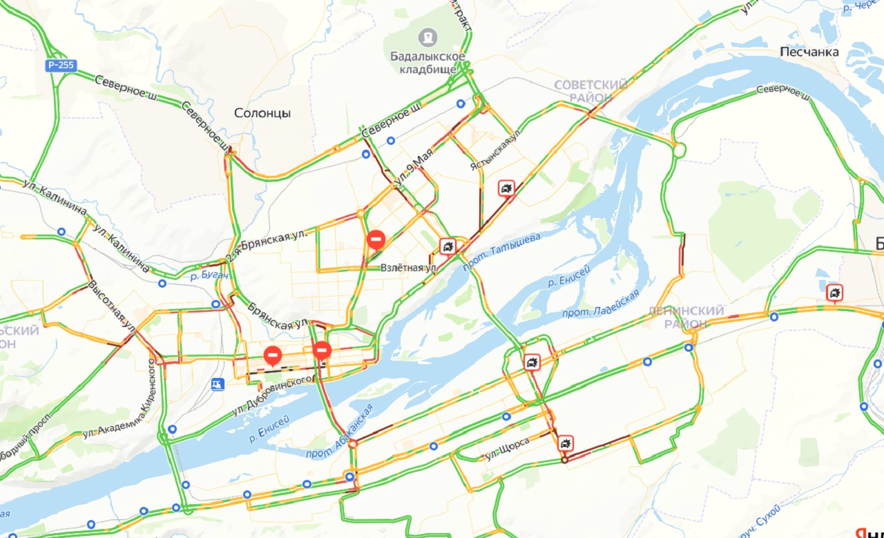 пробки в красноярске