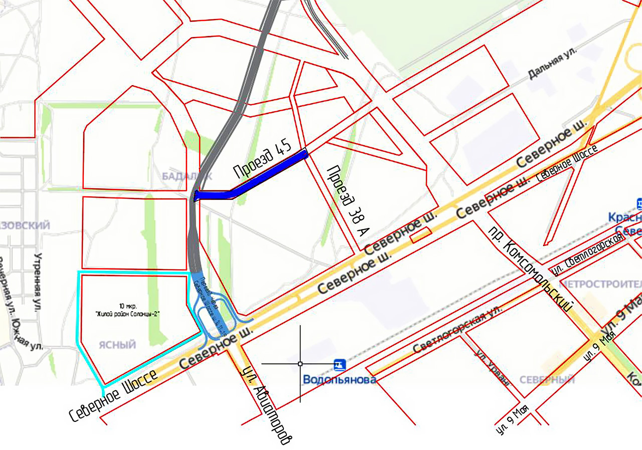 Проезд 45 в Солонцах-2 Красноярска