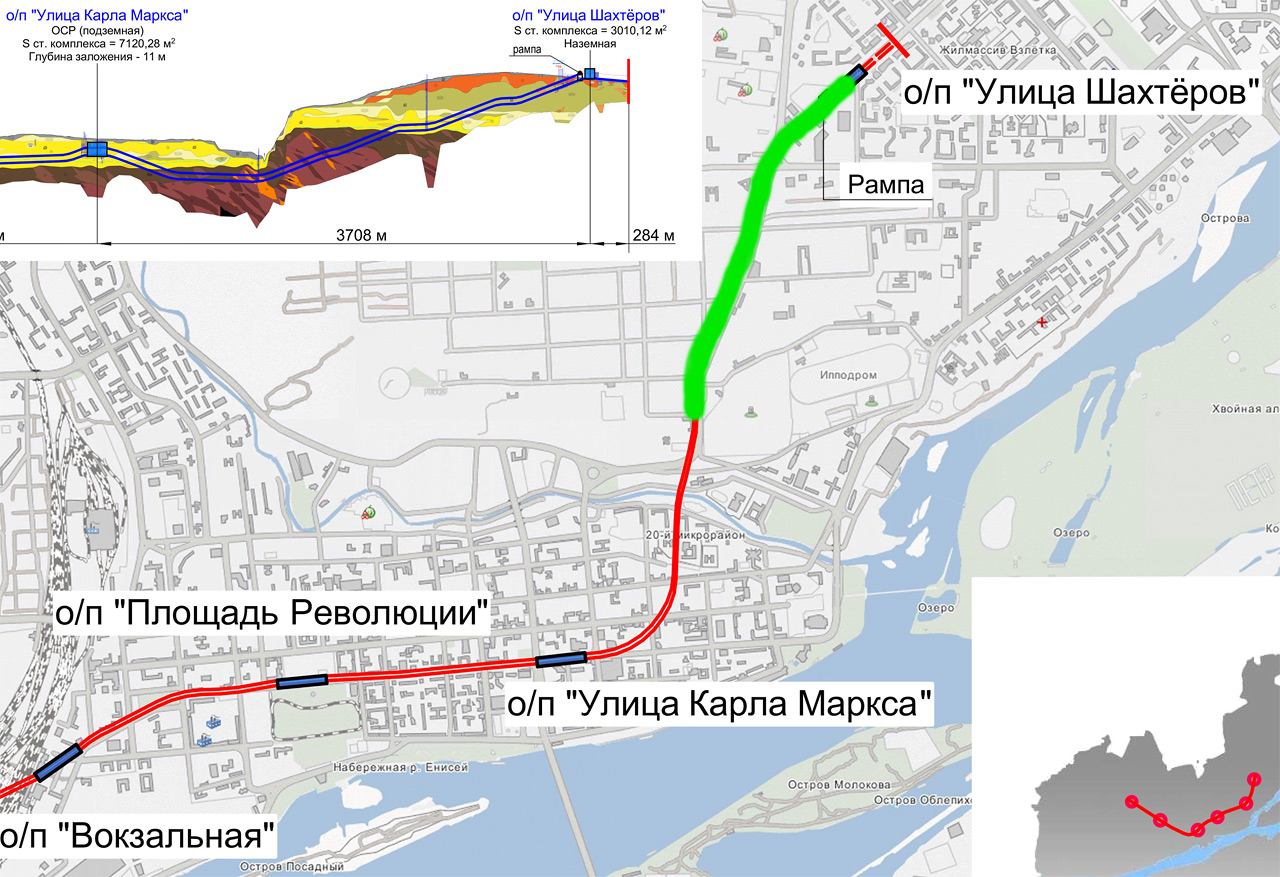 Пройденные тоннели Красноярского метро