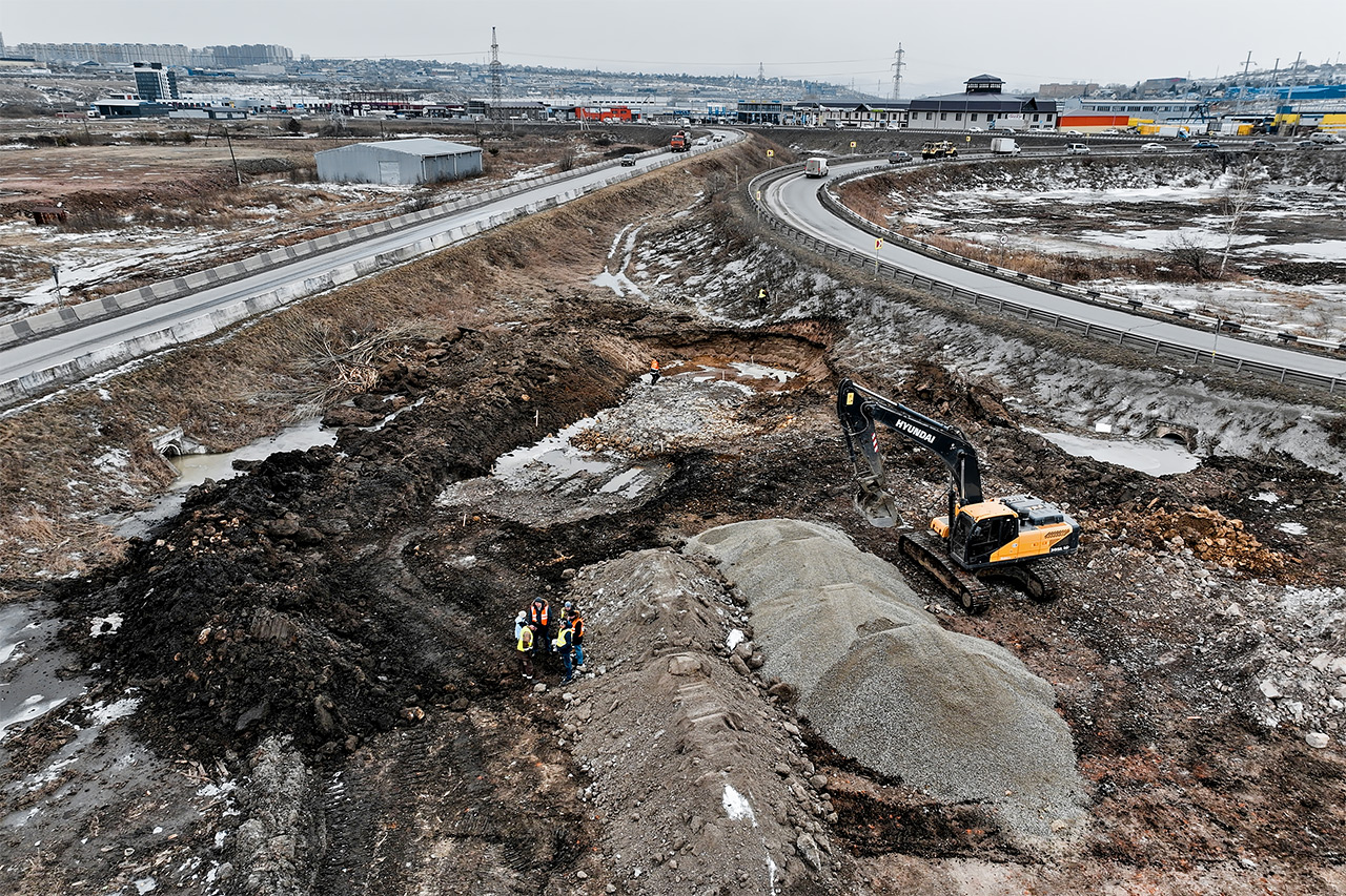 Большие работы на развязке