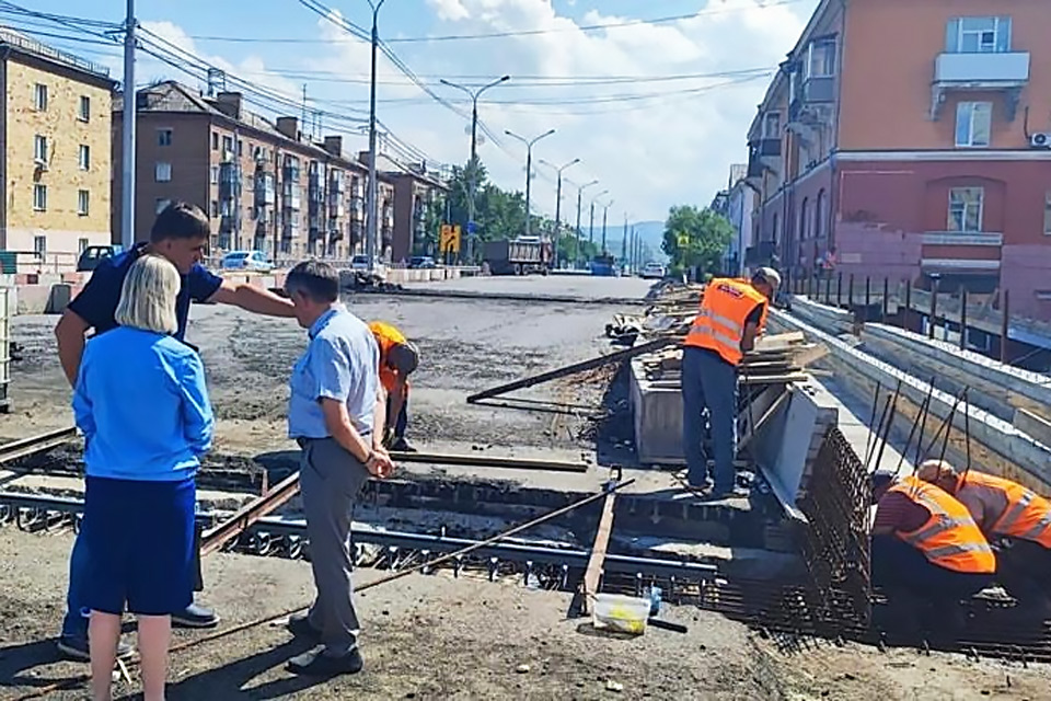 Ремонт путепровода на ул. Мичурина в Красноярске