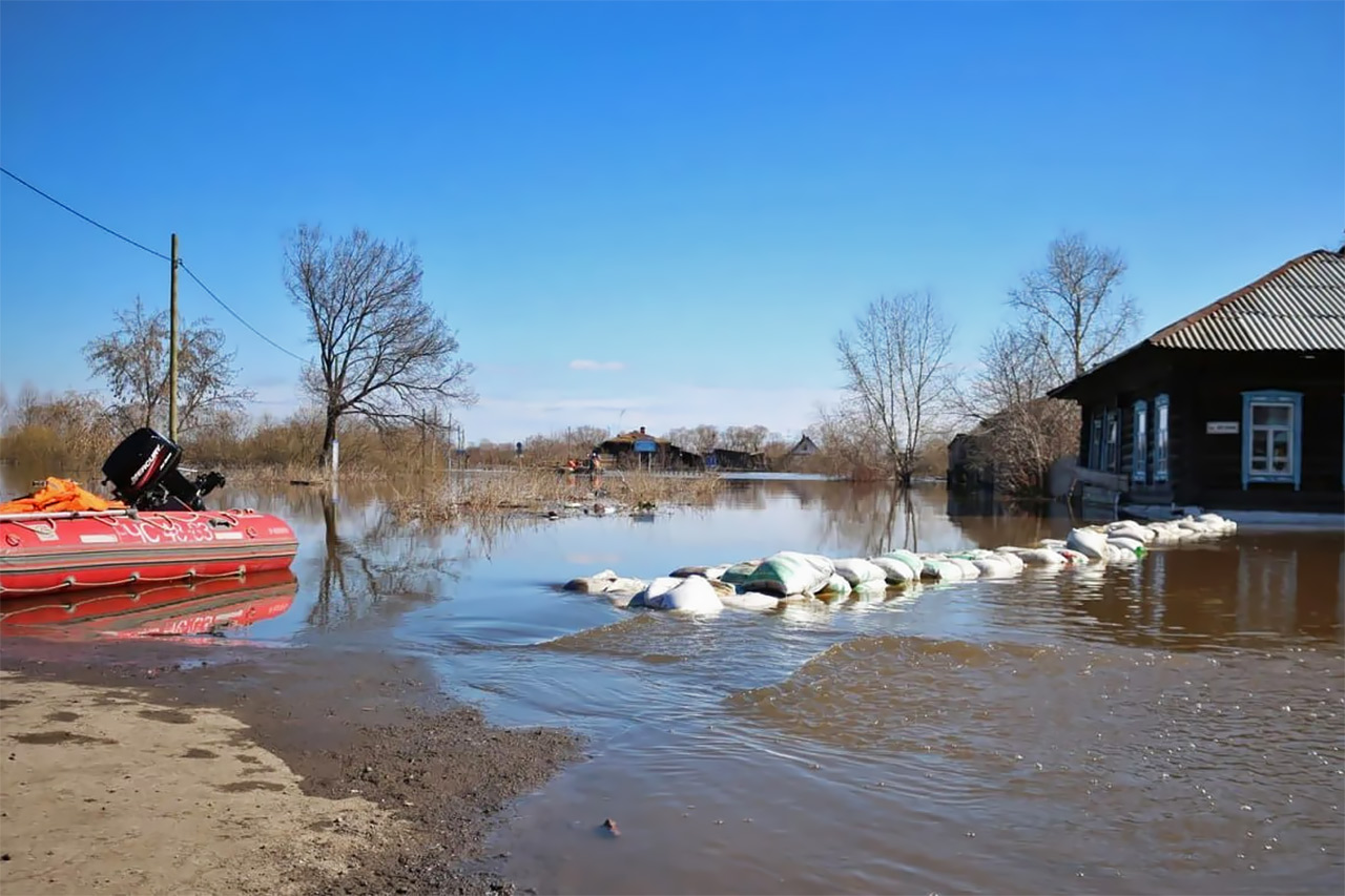 Весенний паводок в Сибири