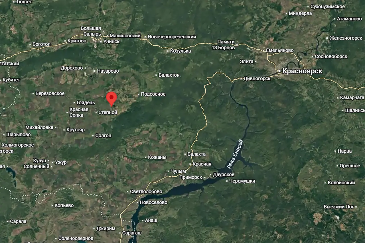 Сахаптинский участок на карте