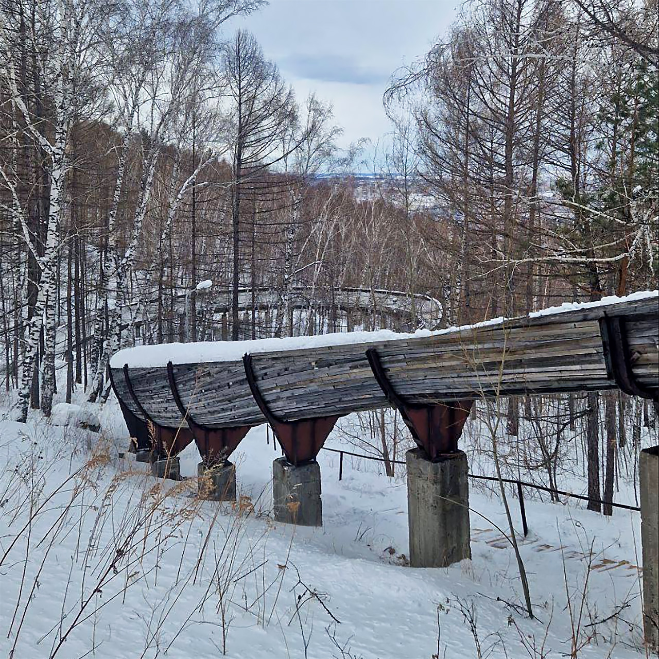 Санная траса Красноярск - общий вид снаружи