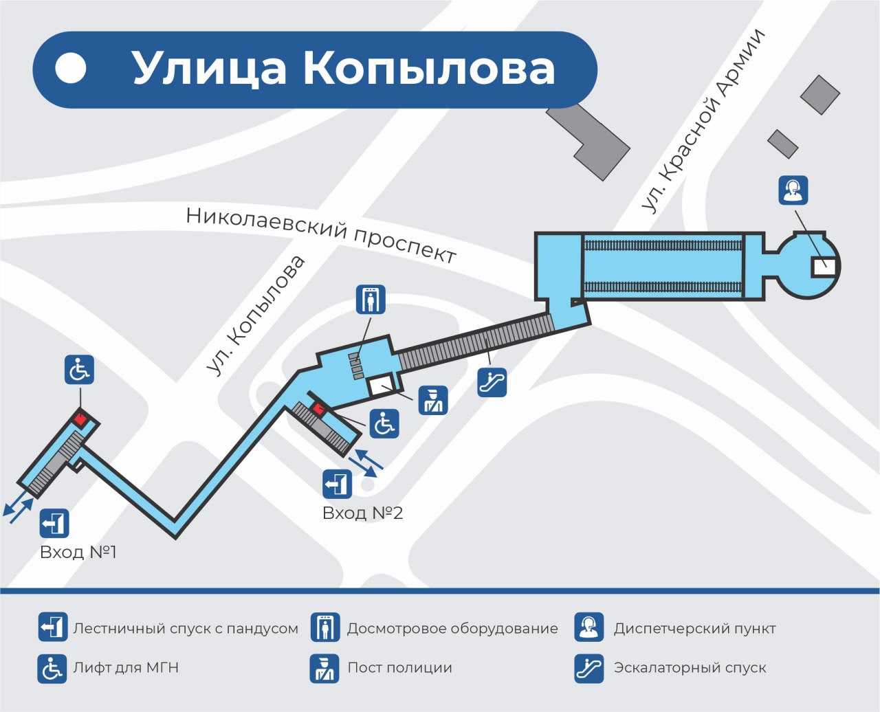 станция Копылов Красноярского мтеро - схема