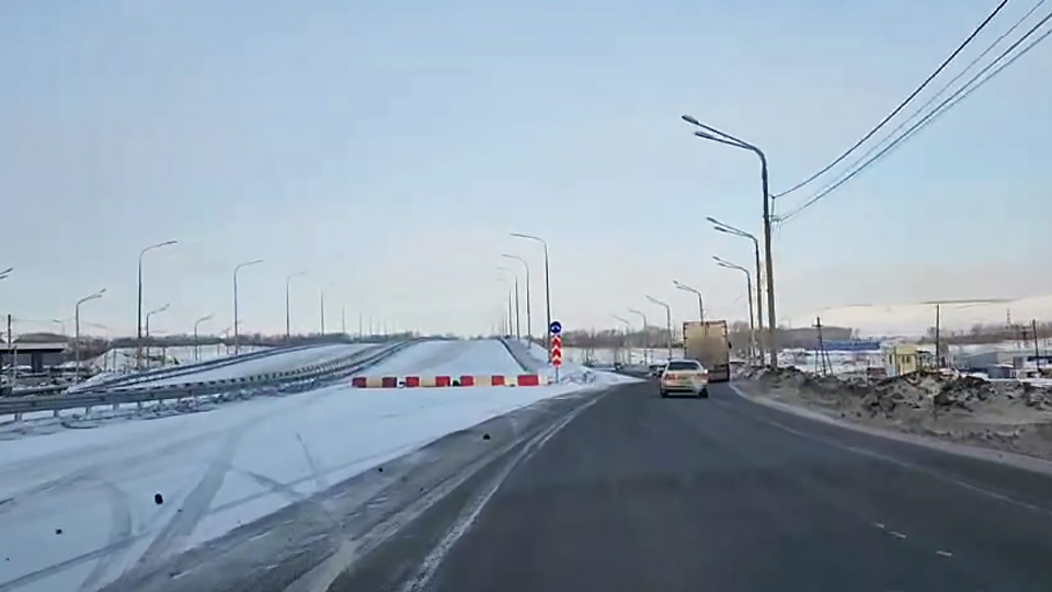 Развзка Северное шоссе Красноярска недостроенная