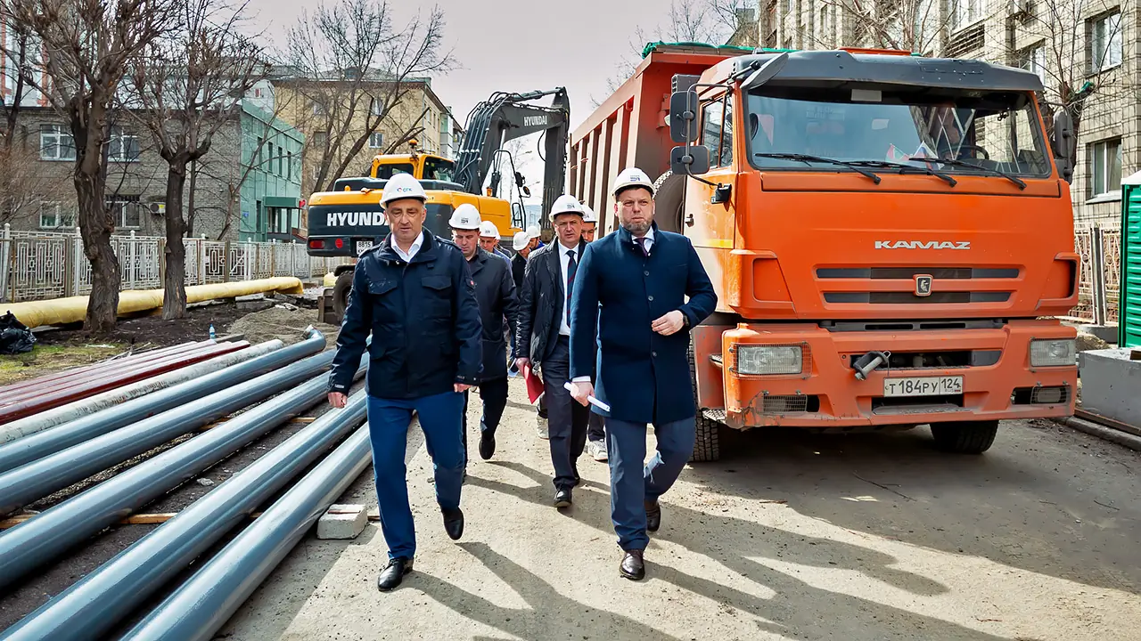 Александр Мацак на инспекции с Сергеем Ивановым