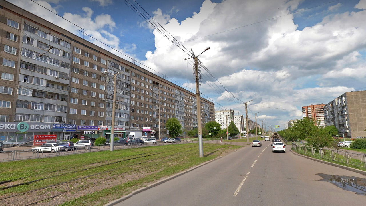 Щорса - одна из крупных улиц правобережья Красноярска