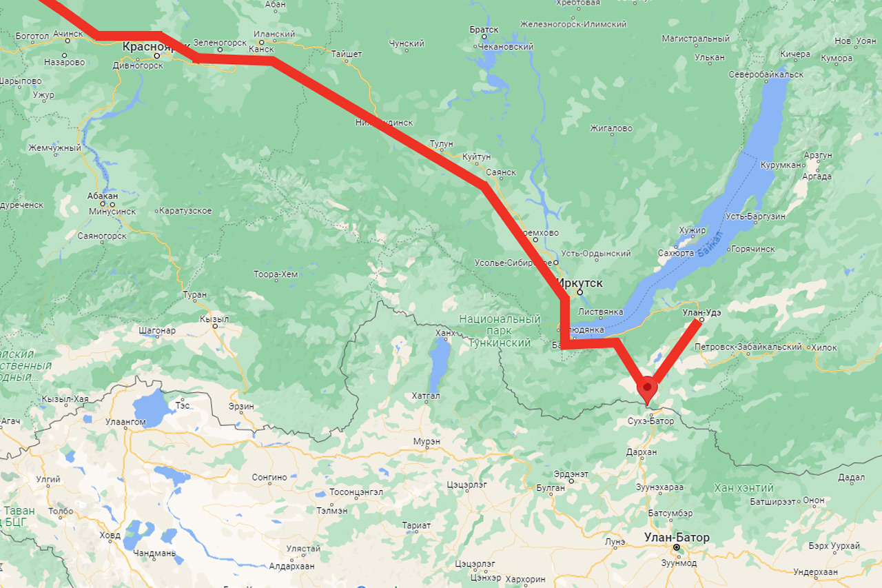 Газопровод Сила Сибири -2 новый маршрут рядом с Красноярском