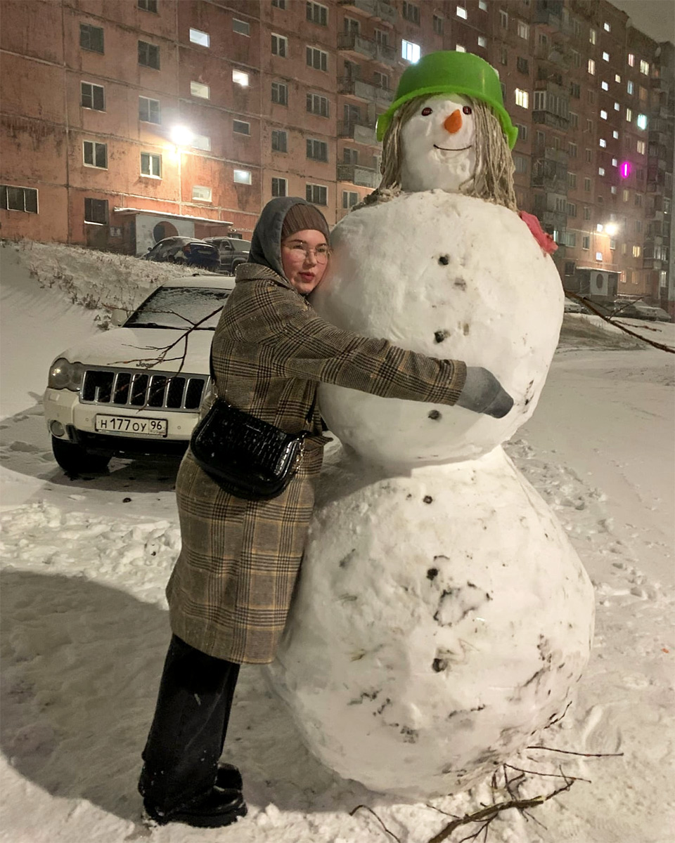 Снеговик в Норильске