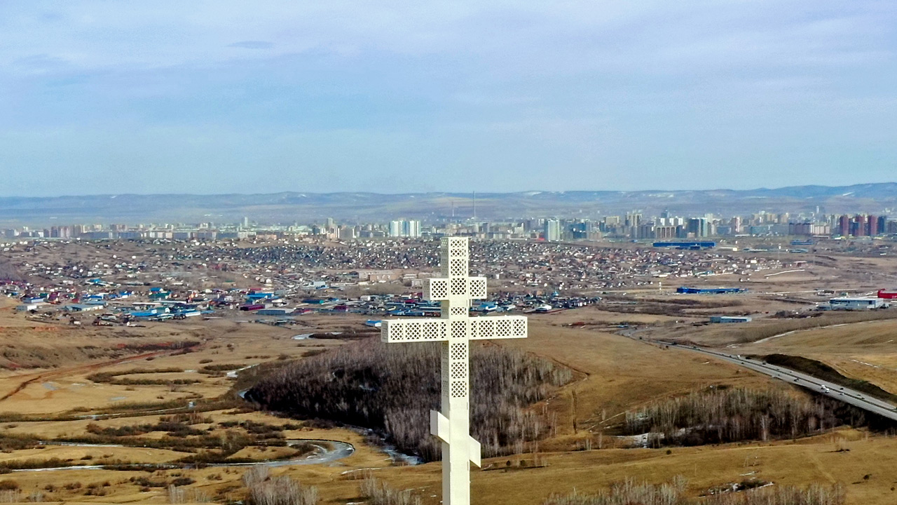 Вид на Солонцы со стороны креста на Дрокинской горе