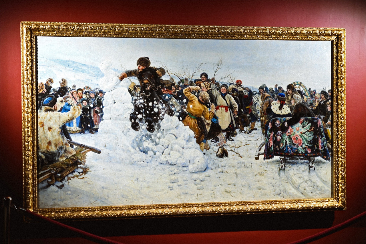 Картина "Взятие снежного городка"