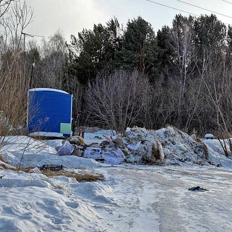 Свалка около мусорного полигона в Сосновоборске