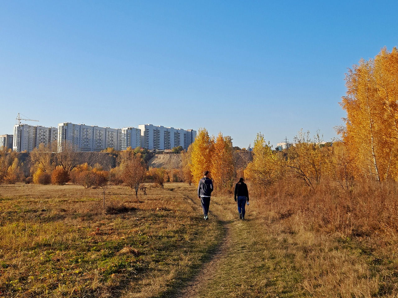 Остров Татышев осенью