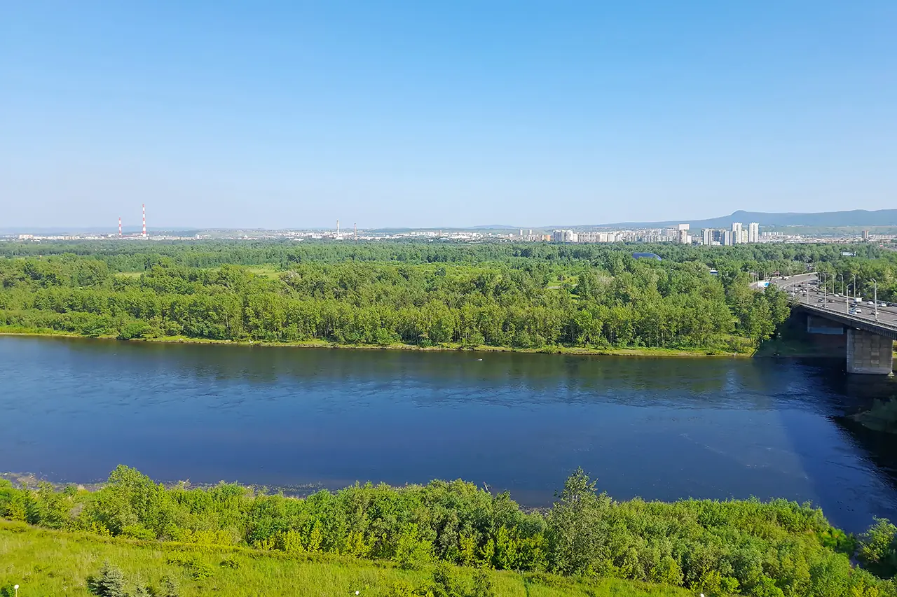 Остров Татышев в Красноярске - восточная часть