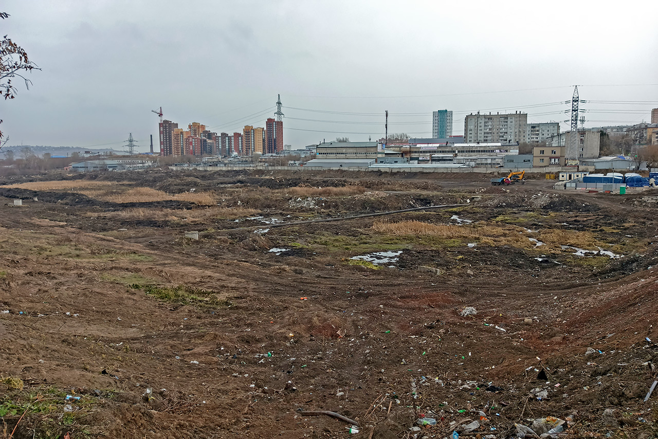 Территория будущего электродепо Октябрьское