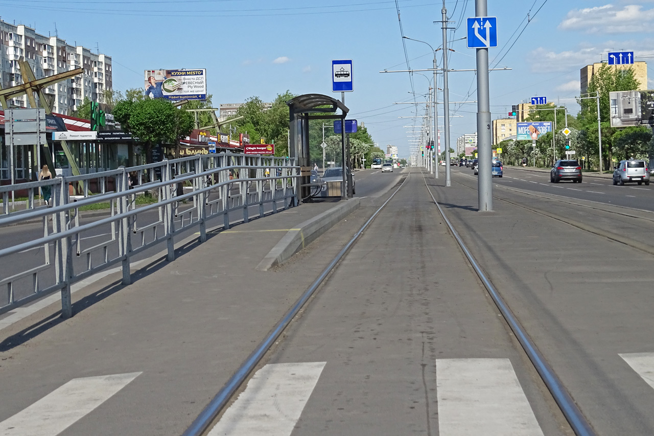 Новые рельсы по Красрабу в Красноярске