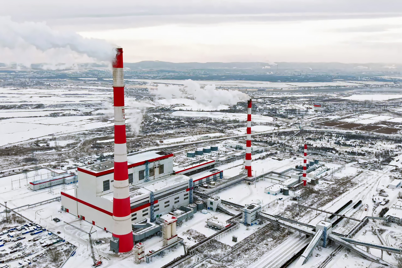 Красноярская ТЭЦ-3 вид осенью