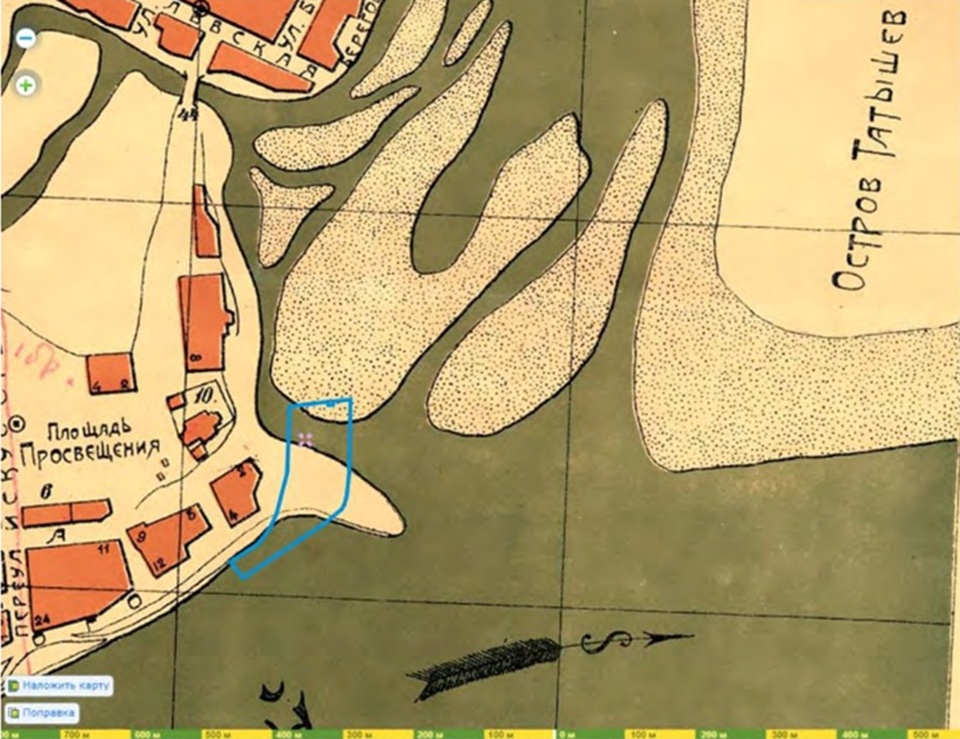 участок на Стрелке в 1927 году