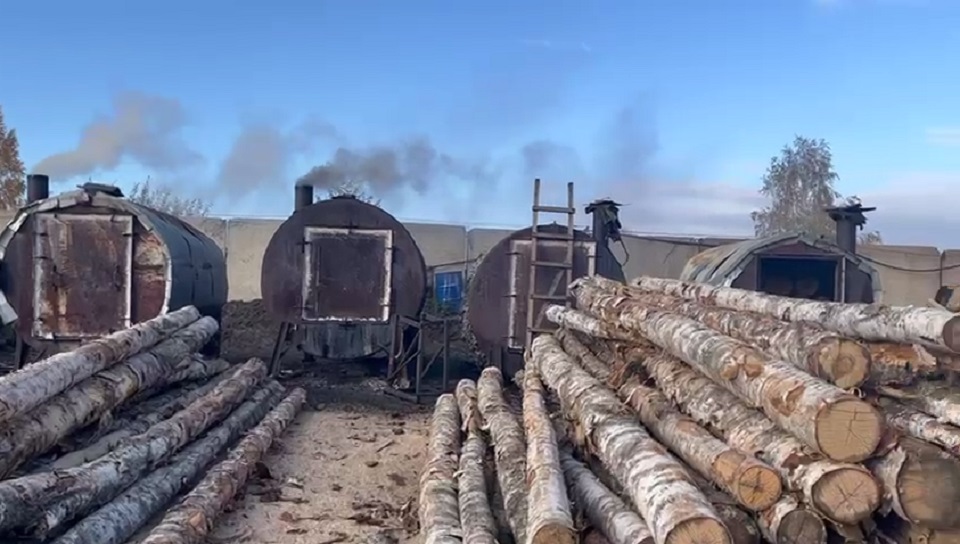 Бизнесмен открыл под Красноярском чадящее производство древесного угля
