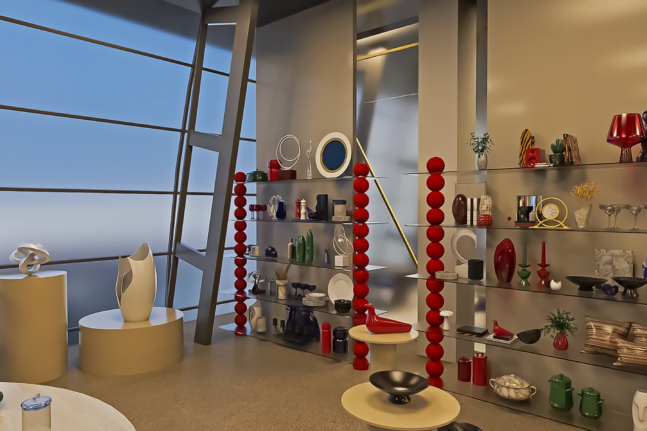 Национальный центр Россия в Красноярске - универмаг рендер