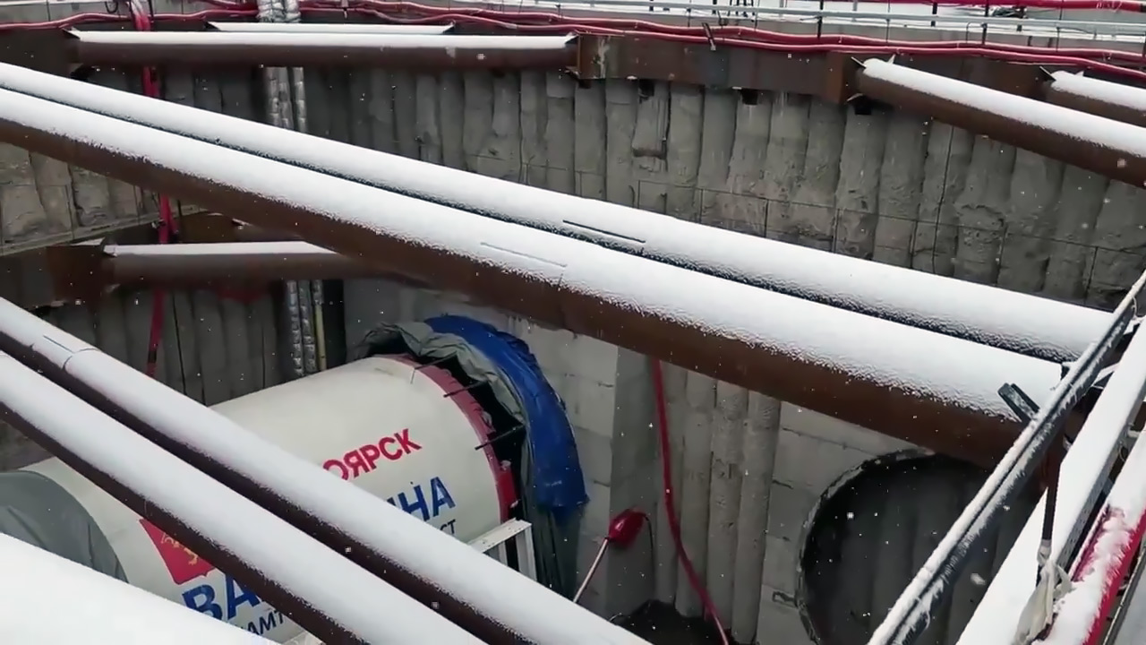 ТПМК Валентина, стройплощадка метро