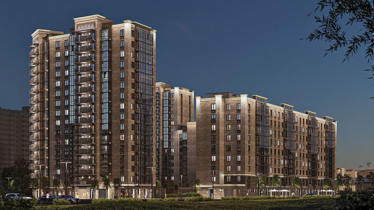 ЖК Вверх на Взлетке Красноярска, общий вид