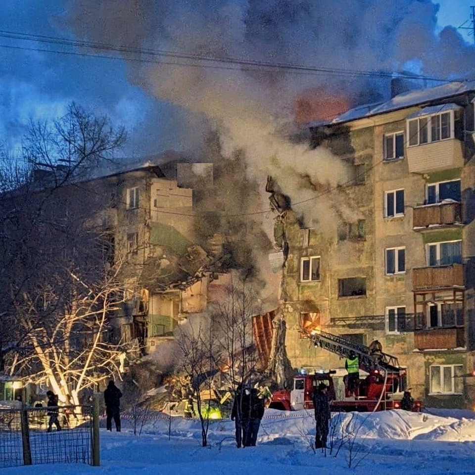 Взрыв газа в Новосибирске на Линейной