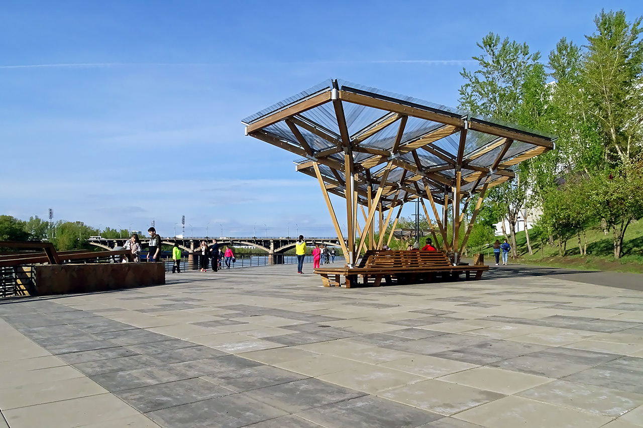 Ярыгинская набережная в Красноярске