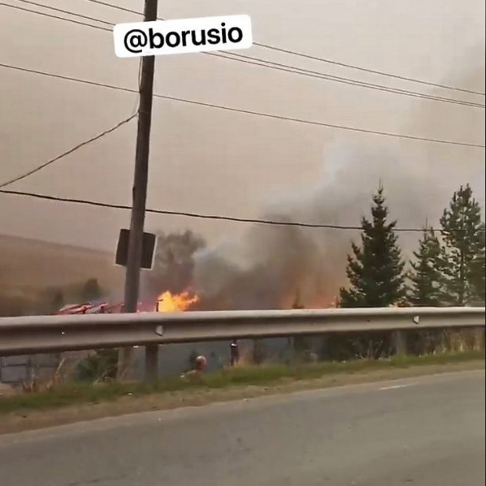 Пожар в деревне Зыково
